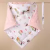 Manta Receptora para Recém-Nascido Swaddle Algodão Puro Roupas de Swaddle Outono/Inverno Espessadas Suprimentos para Bebê Sala de Parto Swaddle Anti-Susto
