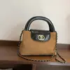 Bolsa de Mão Retrô com Grade de Diamantes Transfronteiriça Nova Moda 2026 Bolsa de Ombro Único Transversal com Corrente Pequena Bolsa de Mão Simples para Mulheres