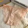 Calcinha feminina de renda sexy, transparente, em malha, nova, cintura média, ultrafina, para meninas, respirável, sem costura