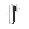 En stock gancho de acero inoxidable montado en la parte posterior gancho trasero para puerta de vidrio perchero desmontable gancho de metal para ropa de baño sin perforaciones