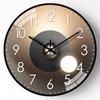 Reloj Moderno Sencillo Reloj de Pared Sala de Estar Arte Popular Reloj Silencioso Moda Luz y Sombra Decoración Personalizada Piedra Huang Shihua