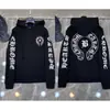 Moletom Chrome Hearts Novo 2025 Transfronteiriço com Design de Cruz, Casaco com Zíper Unissex Casual de Caimento Solto