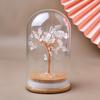 Capa de vidro de cristal natural, árvore de cristal, árvore da fortuna, árvore da vida, decoração, decoração, faça você mesmo, capa de vidro, decoração