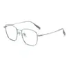 Moda 52 Gafas Armazones de Gafas de Titanio Puro para Mujeres, Cuadrados Redondos Grandes de Moda Ultraligeros 7 Adelgazantes 98 Gafas de Prescripción Retro para Rostros de Hombres 10