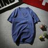 Camiseta masculina de linho de estilo chinês de verão de manga curta 2021 nova moda coreana casual camiseta uma geração de cabelo