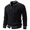 Nuevo abrigo suéter para hombre de invierno 2026 transfronterizo europeo y americano, talla grande, cárdigan grueso, capa base, top de punto