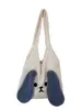 Bolsa de pelúcia fofa com orelhas longas para cachorro, bolsa de outono e inverno, nova bolsa de lã de cordeiro, bolsa de pano de grande capacidade, bolsa de classe para estudantes