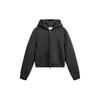 Moletom com Capuz Ouswe Americano Retrô Cleanfit Marca Tendência Jaqueta Casual Slim Curta Feminina Hoodie Rh43