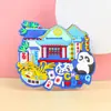 Imanes de Refrigerador Culturales y Creativos de Goma Suave de PVC Personalizados para Atracciones Arquitectónicas y Souvenirs Turísticos de Chengdu y Xi'An