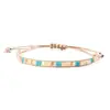 Conjunto de pulseiras Amazon pulseira de miçangas de arroz tecida à mão pulseira olho boêmio para mulheres