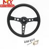 Volante de Carreras de Personalidad Neutra para Restauración de Coches de 14 pulgadas, Disco de Volante Deportivo, Volante de Liberación Rápida, Cuero Genuino