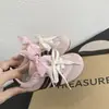 Zapatillas de Entrenamiento para Niñas 2026 Verano Nuevo Estilo Malla Simple Lazo Dulce Moda Coreana Zapatos Deportivos Casuales para Niñas Pequeñas