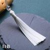 Marcapáginas con borlas pequeñas de 7 cm con cuentas, pequeño colgante con pinchos en forma de U, bolsita para ropa, colgante para abanico, venta al por mayor