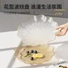Selección Transfronteriza de Plato de Frutas de Loto de Tres Capas de Lujo Ligero Bandeja Creativa para Dulces Postres Bocadillos para Sala de Estar Hogar Té de la Tarde