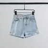 Shorts Jeans Feminino de Cintura Alta, Novo Estilo Verão 2026, Cintura Alta, Caimento Solto, Versátil, Linha A Emagrecedor, Estilo Coreano