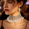 Novo Conjunto de Colar e Brincos Moda Boêmia Retrô Estilo Étnico do Sudeste Asiático com Contas de Pérola do Fabricante