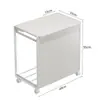 Carrito con Soporte Colgante para Bolsas de Basura de 3 Categorías Desmontable con Tapa, Estante de Almacenamiento de Residuos Secos y Húmedos de Gran Capacidad para Cocina