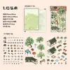 Serie de Pinturas Ci de la Dinastía Crepúsculo Estilo Nacional Paisaje Pegatinas Tercer Juego Pueblo Antiguo Patio de Jiangnan Collage Divertido 4