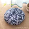 Esterilla de Piso Redonda Grande Gruesa de Lino para Meditación y Adoración Alfombra Tatami de Balcón Esterilla de Yoga
