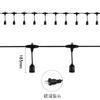 Cadena de luces LED para acampar al aire libre, decoración impermeable, bombilla S14, luz de ambiente para toldo de campamento, cadena de luces transfronteriza, venta al por mayor