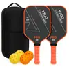 Conjunto completo de raquete de pickleball T700 em fibra de carbono, raquete de pickleball profissional avançada