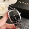 Reloj Cuadrado de Acero de Tungsteno para Hombre, Reloj de Cuarzo para Estudiantes de Secundaria, Reloj para Mujer, Reloj de Aleación de Acero Sencillo y Moderno para Mujer