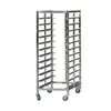 Carro de Rack para Horneado Comercial con 15 Niveles, Carro con Bandejas de Acero Inoxidable Engrosado, Rack para Horno de Horneado