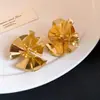 Pendientes Redondos Empalmados de Superficie Lisa de Aguja de Plata Transfronterizos Pendientes de Moda Simples Retro Europeos y Americanos Pendientes Ligeros de Lujo de Gama Alta para Mujer