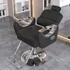 Cadeira de cabeleireiro moderna, cadeira de barbeiro reclinável, cadeira de corte de cabelo ajustável e giratória específica para salão, cadeira para permanente, coloração e barbear