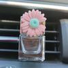 Fragrância de girassol para saída de ar do carro, frasco de perfume pequeno de margarida, perfume para ar condicionado de carro, frasco vazio, decoração de carro