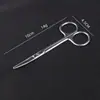 Tijeras de Acero Inoxidable Tijeras de Enseñanza Tijeras de Cirugía Estética Tijeras Rectas Redondas para Retirar Hilos de Gasa Quirúrgica Tijeras de Disección de Laboratorio