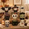 Modelo explosivo de produto de madeira para exportação, Ornamento de mesa de madeira em formato de caveira para Halloween, Atacado exclusivo do mercado de pequenas mercadorias de Yiwu