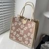Bolsa de Almoço Portátil de Linho para Mulheres 2026 Novo Estilo Passeio Casual Bolsa de Mãe Estilo Japonês Linho Estudante Bolsa de Lancheira de Mão