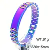 Correa de Reloj Curva de Marca Europea y Americana Transfronteriza Pulsera de Acero de Titanio Moda para Pareja Cadena de Reloj de Acero Inoxidable para Hombre y Mujer Ajustable con Grabado