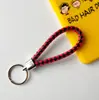 Chaveiro de corda de couro trançado com detalhes chaveiro de casal chaveiro de carro pequeno presente chaveiro colorido atacado