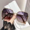 Novos Óculos de Sol Polarizados Femininos Anti-UV Armação Grande Óculos Cyber-Populares Tendência Sentido Avançado Óculos de Sol para Dirigir
