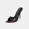 Sandalias rojas de suela roja con tacón de aguja ultraligero para mujer, simples, elegantes y versátiles, para usar en exteriores, comercio exterior transfronterizo Amazon AliExpress
