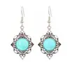 Aretes de Turquesa Europeos y Americanos Nuevos Aretes de Borla Bohemios Aleación Geométrica Retro Elegante Exagerada Joyería para la Oreja