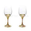 Aleación de Zinc Copa de Vino Tinto de Gama Alta Lujo Copa Metálica Copa de Vino Cristalería Accesorios para el Hogar Paquete de Dos