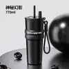 Novo Copo de Água com Canudo para Beber Diretamente de Alto Valor Copo Térmico Design de Grande Capacidade Aço Inoxidável Portátil para Carro Copo Garrafa de Água