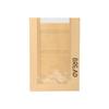 Bolsa para Hornear Pan de Celebridad de Internet Bolsa para Tostadas en Rebanadas Bolsa para Empaquetar Bagels Croissants Bolsa de Pan de Papel Kraft con Ventana Logo Impreso