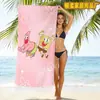 Venta al por mayor transfronteriza Amazon Comercio exterior Dibujos animados Animación Toalla de playa Microfibra Secado rápido Bob Esponja Toalla de baño de secado rápido