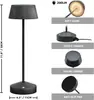 Lámpara de Mesa Solar LED para Exteriores 3000K Interruptor Táctil Lámpara de Mesa de Carga 2 en 1 Lámpara de Mesa con Batería Inalámbrica Recargable Regulable IP44 para Acampada Jardín Balcón Terraza [Clase Energética F]