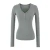 Estilo Puro Desejo Garota Apimentada Gola V Botões Listrada Retrô Manga Longa Camiseta Outono Nova Chegada Estilosa Versátil Slim-fit Base Top
