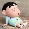 Anime Japonês Crayon Shin-chan Figura Suporte de Mesa Ornamento Multifuncional Nohara Shinnosuke Modelo Carro Ornamento Boneco