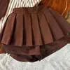 Conjunto de Roupa da Moda para Meninas 2026 com Calça e Saia para o Verão, Conjunto de Duas Peças Estiloso e Versátil Estilo College para Meninas
