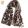 Lenço Clássico com Estampa de Leopardo Europeu e Americano para Homens e Mulheres, Toalha de Praia, Xale Quente para Viagem com Proteção Solar, Lenço de Seda
