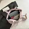 Bolsa de bolinhas fresca, doce e fofa, novo modelo 2026, nicho, texturizada, casual, de grande capacidade, bolsa de ombro de alta aparência