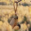 Campanilla de Viento Natural de Cáscara de Fruta Llavero Tejido a Mano Colgante para Teléfono Mochila Artística Adorno de Campanilla Pequeña Linda Personalizado