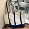 Bolsa de lona de dos tonos de 16 oz, bolsa de compras de gran capacidad, bolsa de lona tipo tote, bolsa para mamás, bolsa de viaje para maternidad, bolso de mano